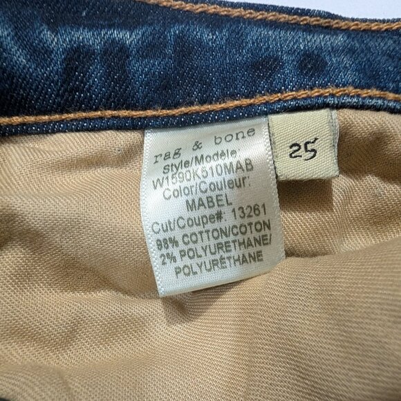 Rag & Bone Dre Relaxed Skinny Boyfriend Torn Knee Tear Jean in Mabel - Picture 10 of 11